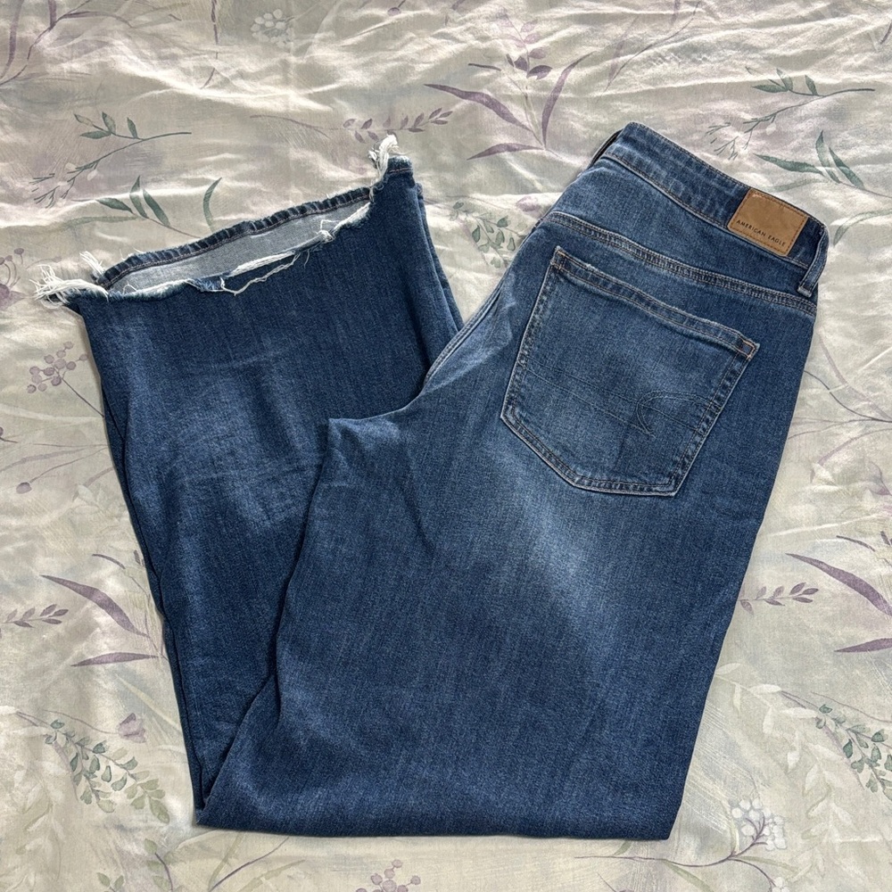 AE Dreamy Drape Stretch Low-rise Baggy Wide Leg Jeans